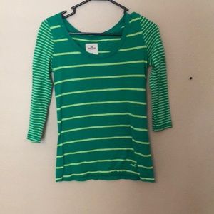 Green striped shirt